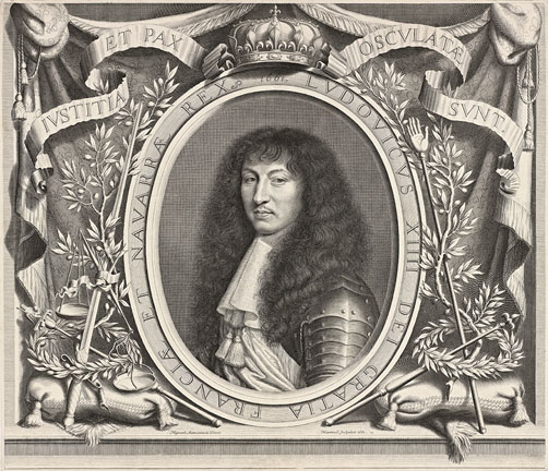 Louis XIV, engraving by - Louis XIV, the Sun King